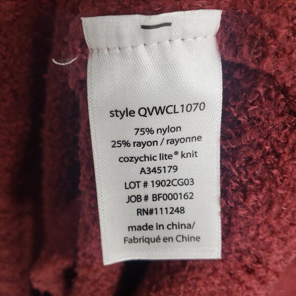 Barefoot Dreams Catalina Long Cardigan Sweater M CozyChic Lite Open Front Red - Picture 10 of 10